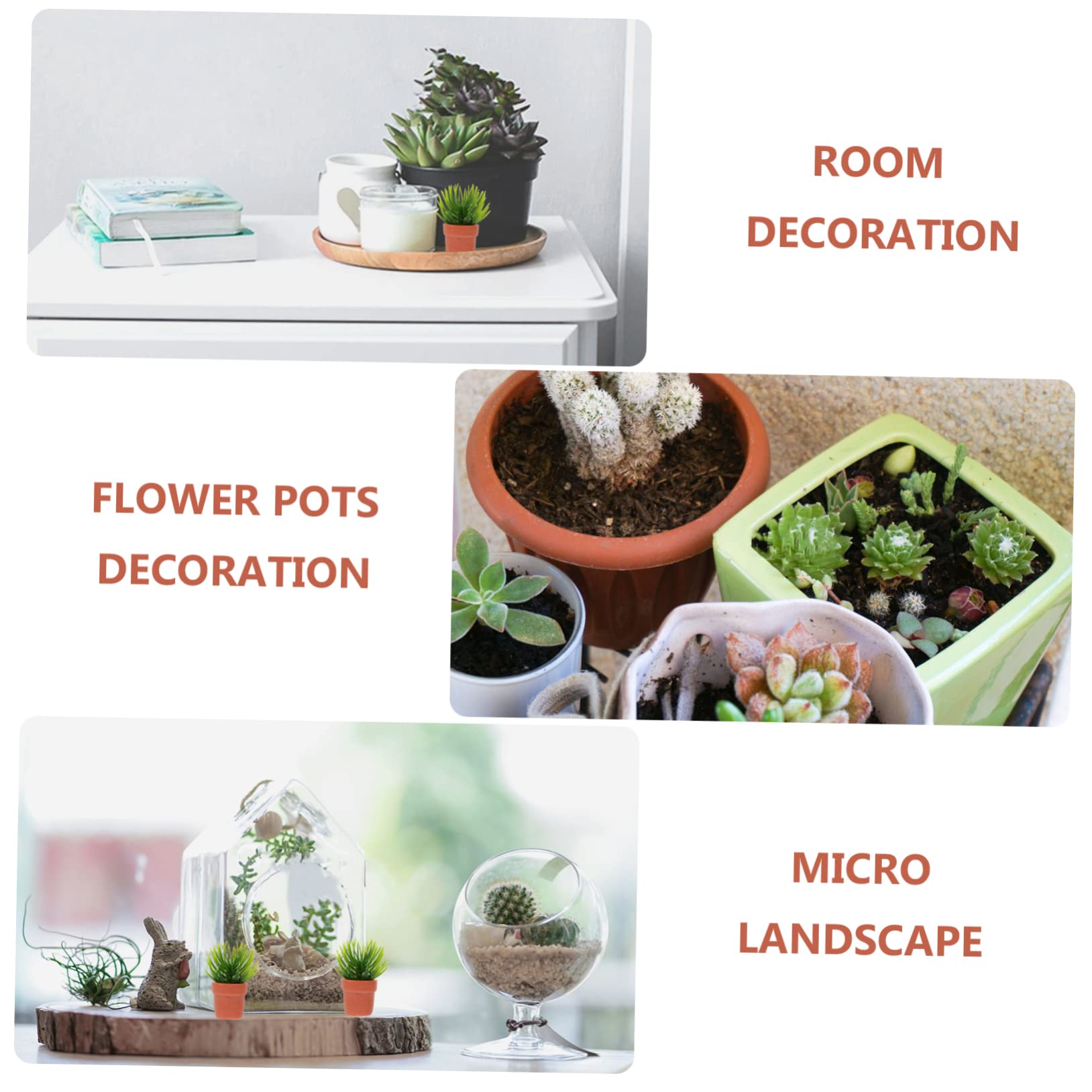10pcs Mini Simulation Bonsai Plants for Dollhouse Landscaping - Realistic Miniature House Decor for DIY Scenes, Fairy Gardens & Model Displays