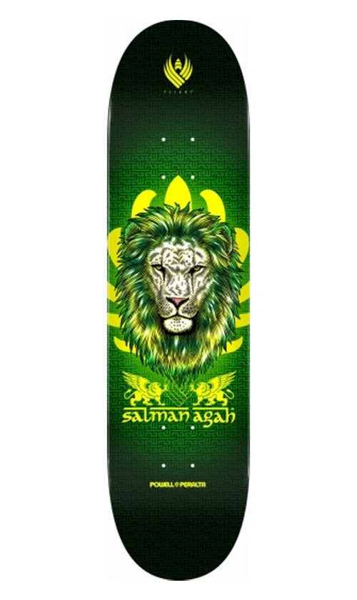 Powell Peralta Agah Lion 2 Shape 242 Skateboard Deck 8.75 Inch - Perfect for Street Skating and Tricks | Durable Maple Wood Construction