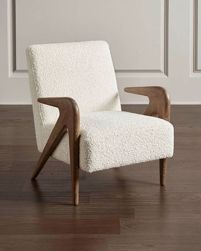 Handmade Designer Angelica Upholstered Lounge Armchair - Elegant Living Room Accent Chair for Home Decor & Relaxation