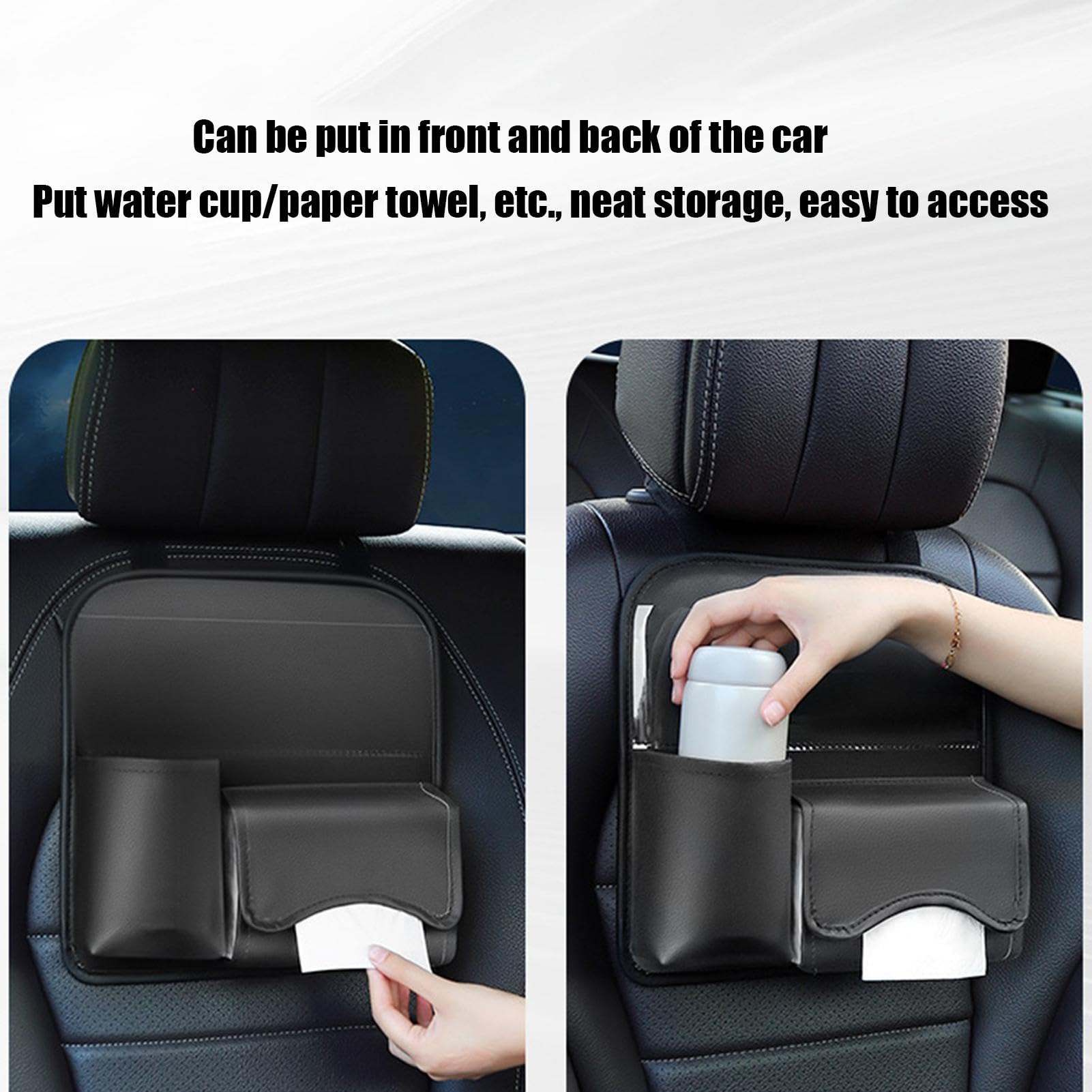 Car Seat Back Organizer - Large Capacity Car Storage Organizer with Multiple Pockets for Snacks & Toys | Perfect for Road Trips, Family Travel & Daily Commute