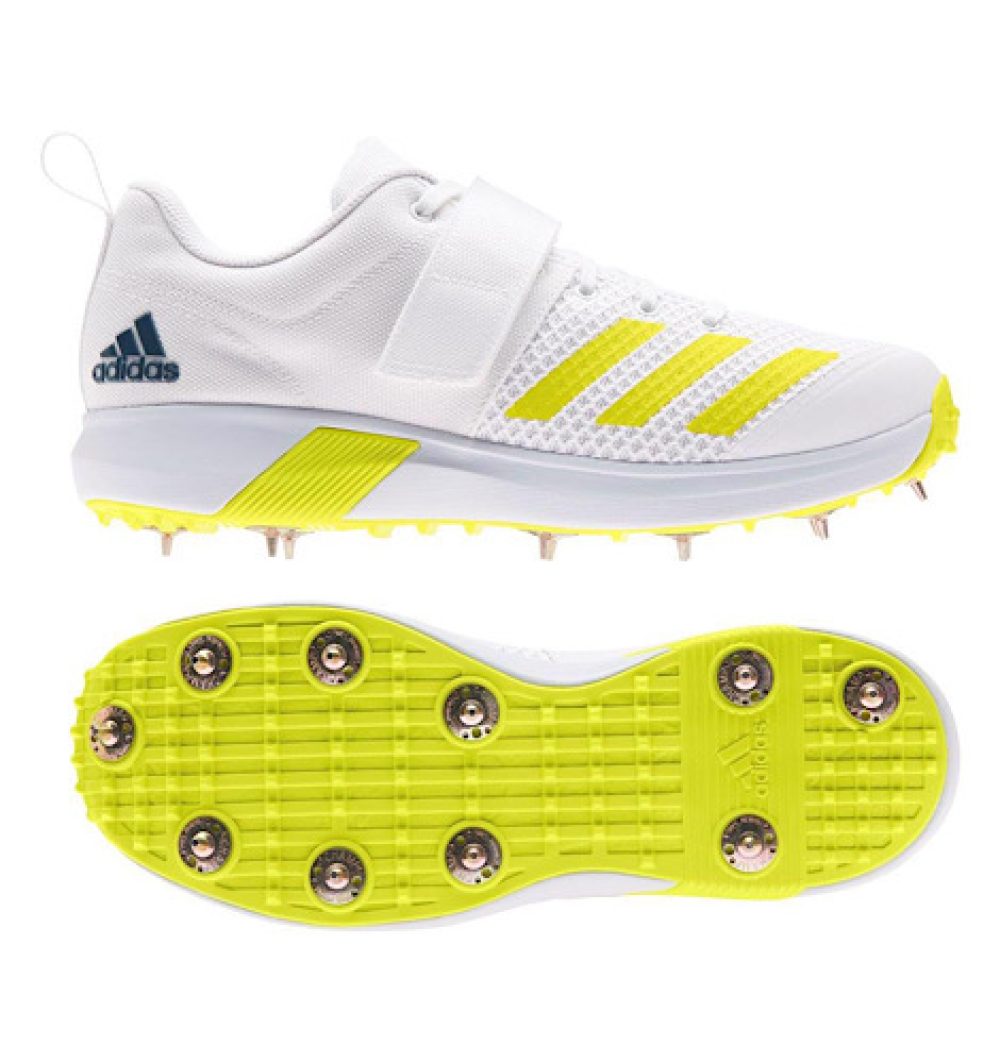 Adidas Adipower Vector 20 Cricket Shoes - Metal Spikes for Enhanced Grip - Yellow Sports Shoes for Professional Cricket Players | Perfect for Matches & Training Sessions