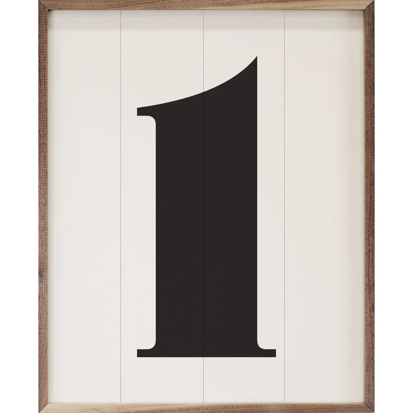 Vintage Wooden Number Frame Print - Rustic Home Decor for Nursery, Living Room & Office Wall Art
