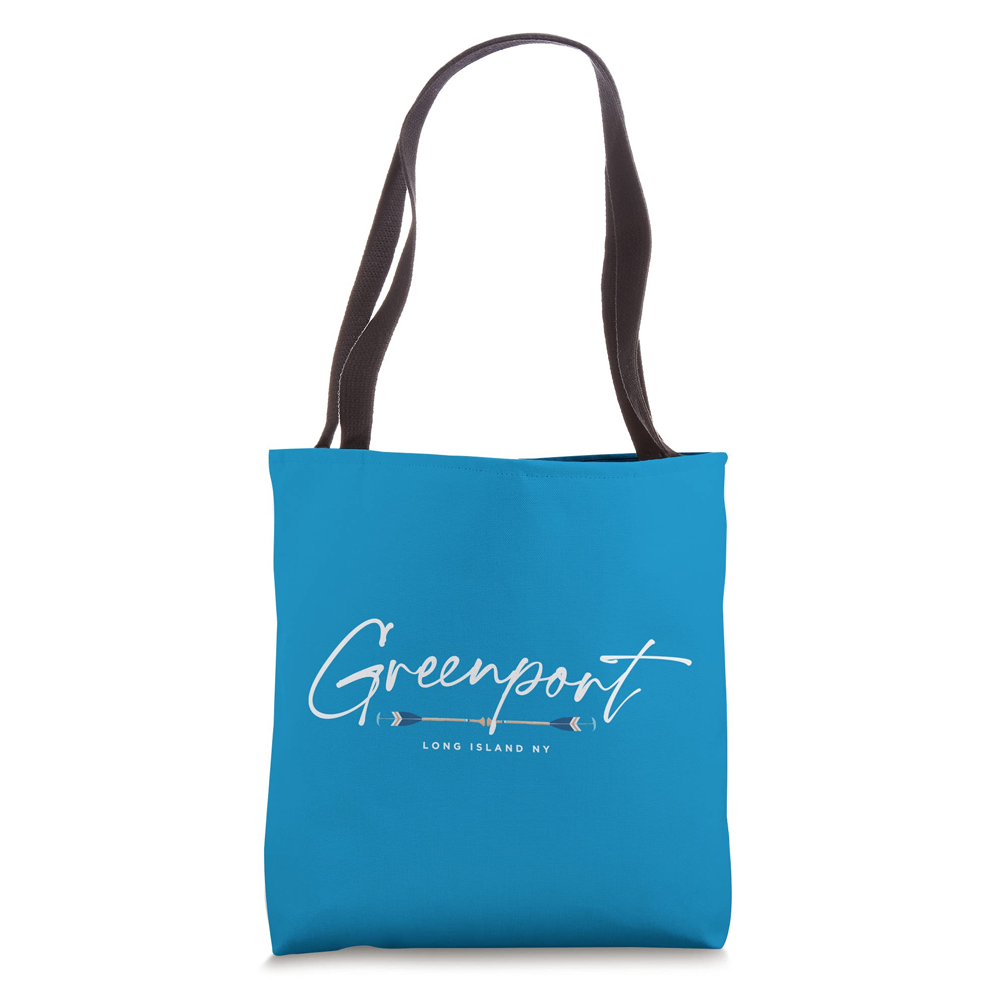 Greenport Long Island NY Oars Graphic Tote Bag - Stylish Canvas Beach Bag for Shopping, Travel & Daily Use
