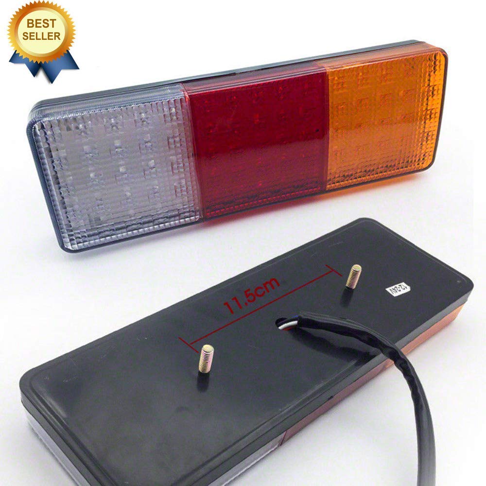 MASO 2x 108LED Waterproof Tail Lights - Brake Reverse Warning Lights for Trailers, Trucks, Boats, Buses & Vans (12-24V) - Durable Rear Lamps with Indicator Function for Safe Night Driving & Towing