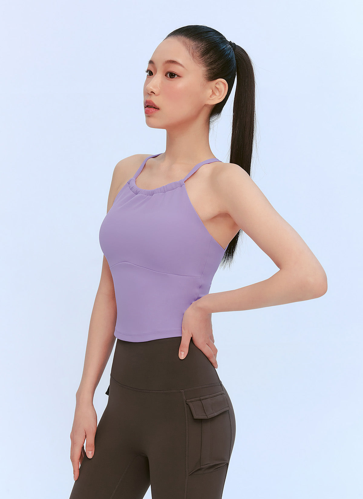 Black Label Power Rise Halter Neck Crop Top - Women's Fashion Workout & Summer Streetwear Top for Gym, Yoga, and Casual Outfits