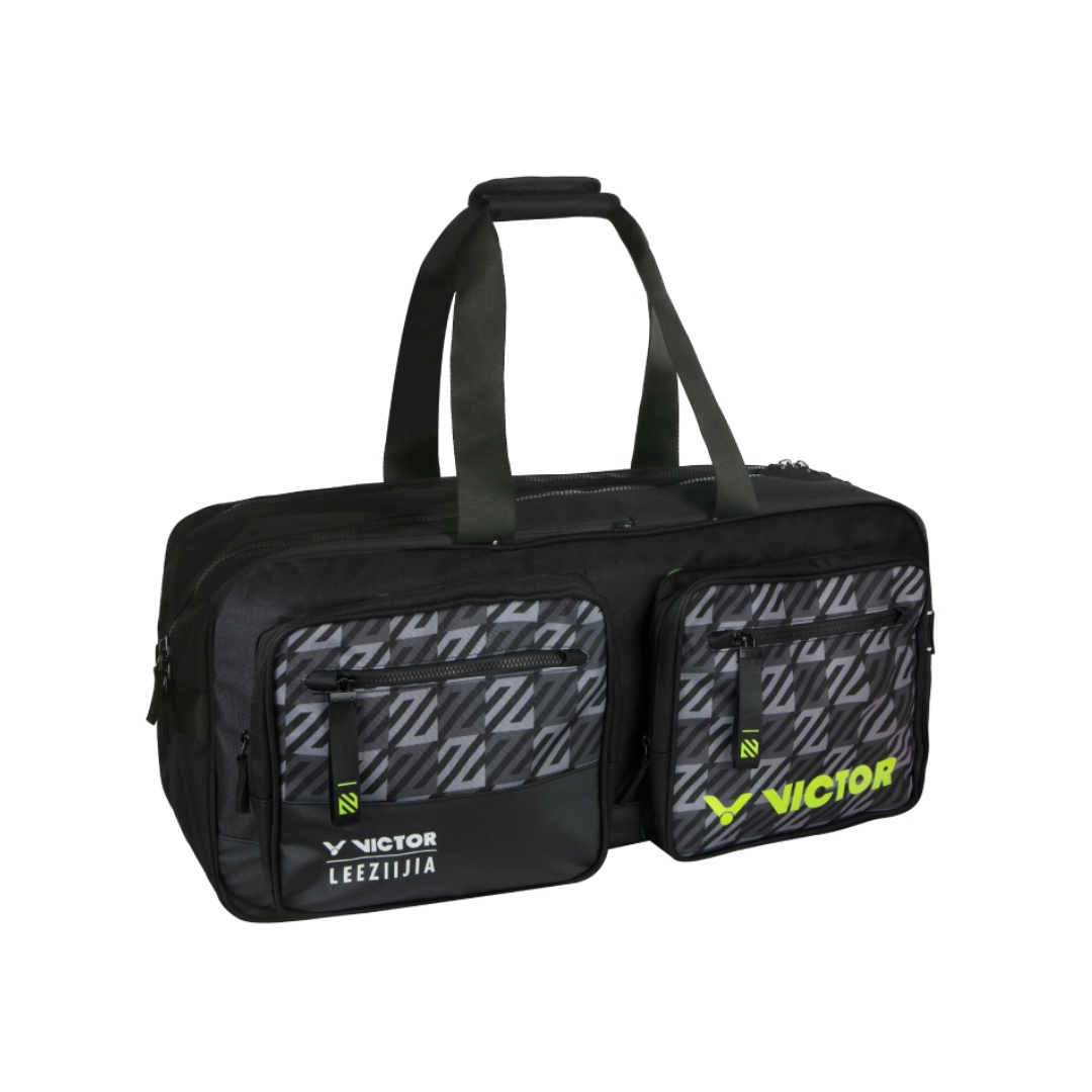 Victor BR5610LZJ Badminton Tennis Racket Bag - Large Rectangular Sports Bag with Shoulder Strap [Black] | Perfect for Badminton, Tennis & Squash Players | Gym & Court Accessories Storage