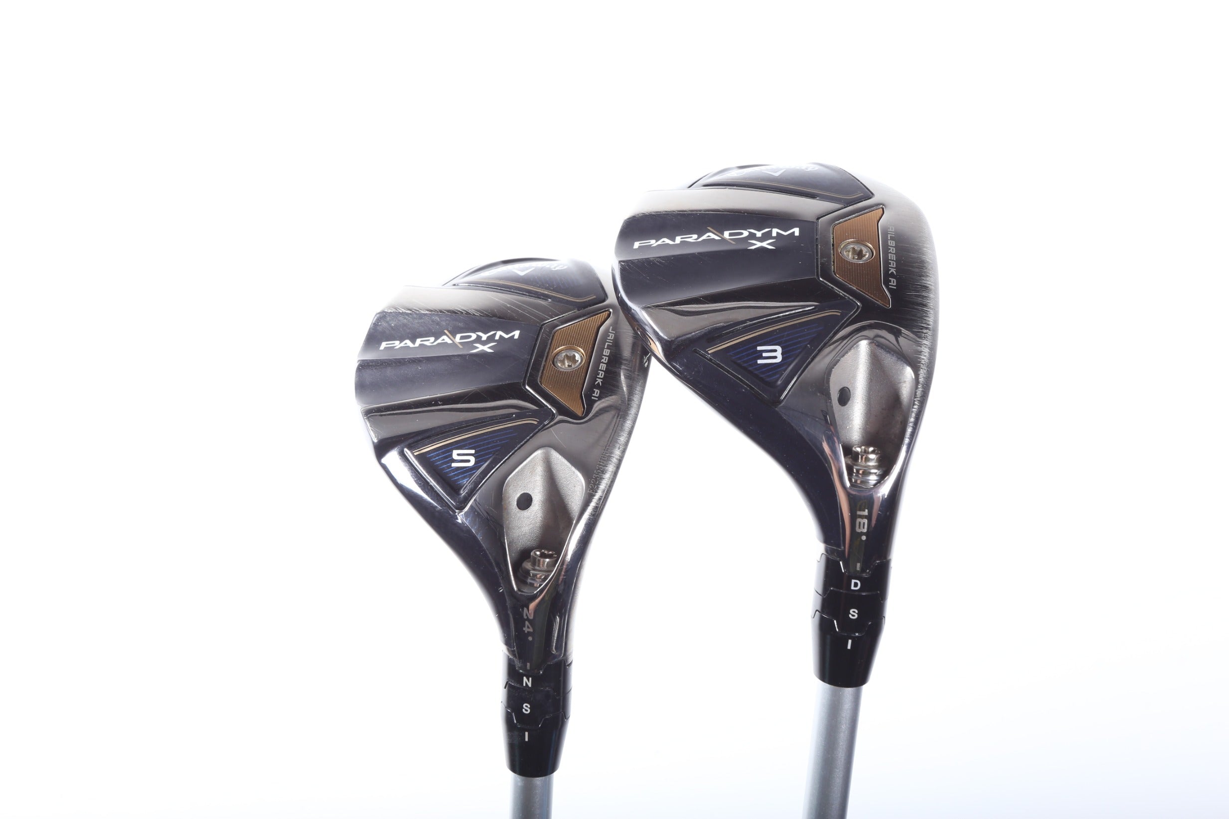 Used Callaway Paradym X Hybrid Golf Club Set - Right Handed 3H & 5H with Seniors Flex | Perfect for Senior Golfers & High Handicap Players on Fairways & Rough