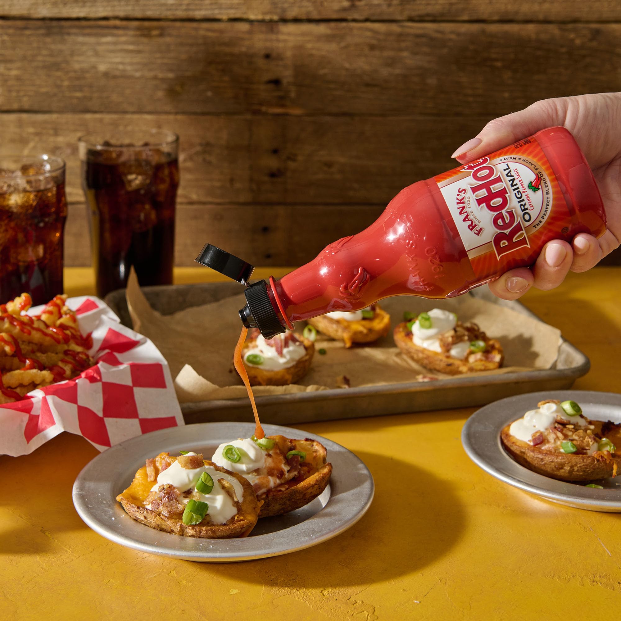 Frank's RedHot Original Cayenne Pepper Hot Sauce - 12 fl oz Plastic Bottle - Perfect for Wings, Burgers, Pizza & More - Spicy & Flavorful Condiment