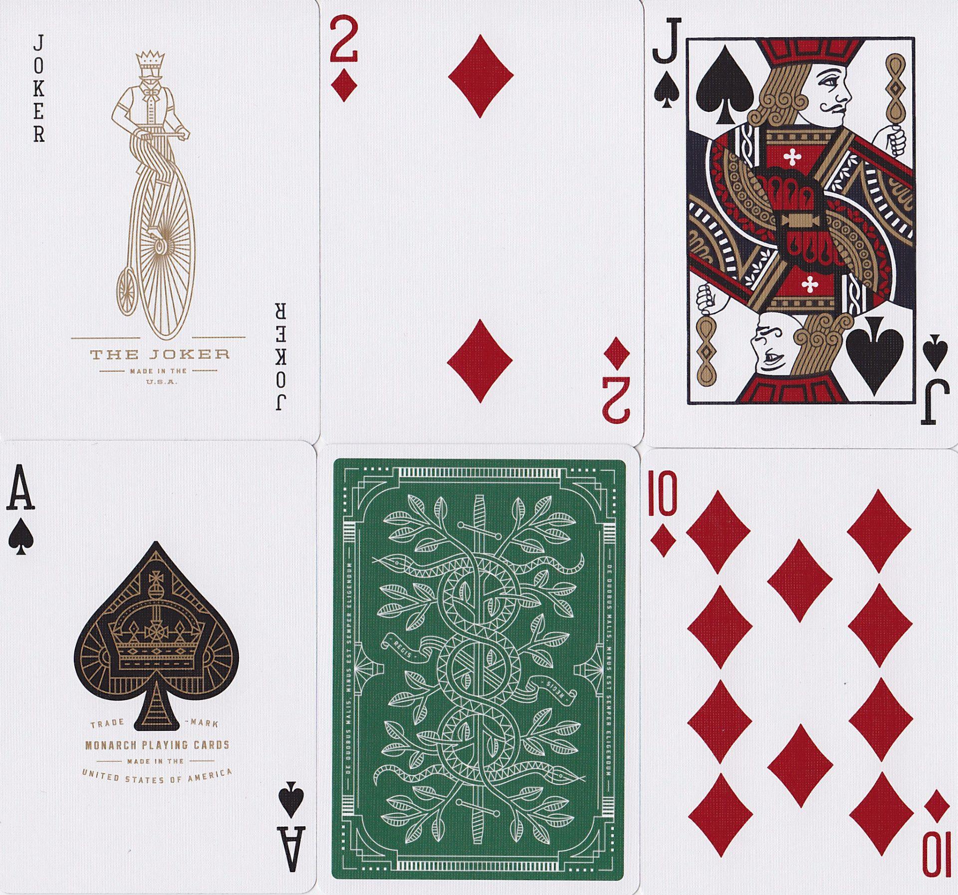 Premium Green Monarchs Playing Cards - Elegant & Durable Poker Deck for Magic Tricks, Cardistry & Casino Nights - Perfect for Game Nights, Poker Parties & Professional Performances