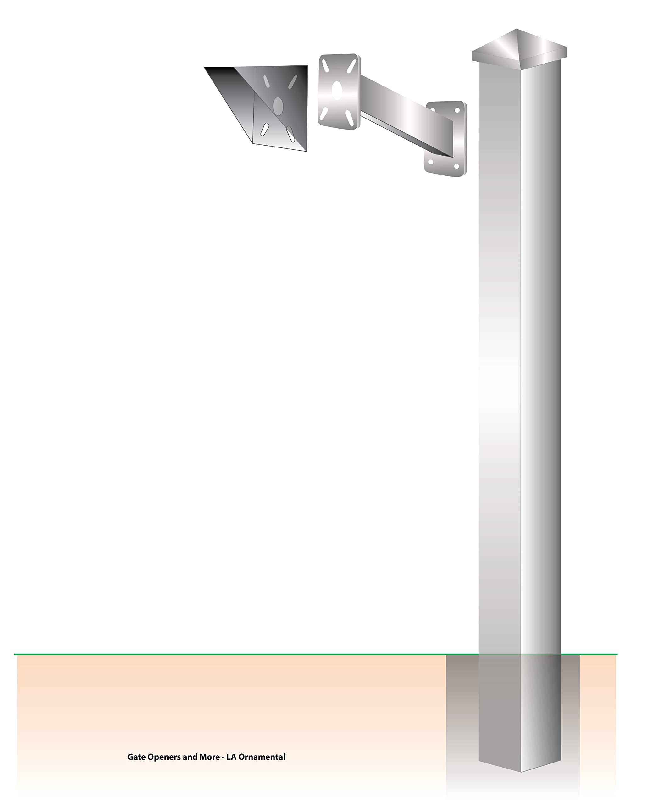 Universal Aluminum Pedestal Mount Gate Opener Card Reader & Keypad Access Control System - Durable Weatherproof Security Solution for Driveway, Parking Lot & Commercial Gate Entry