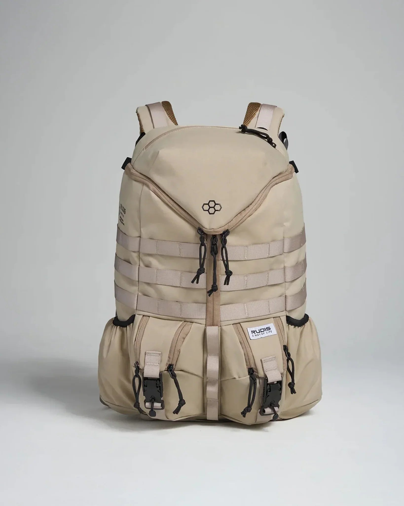 RUDIS Y Zip Gearpack Duffle Bag - Tan Color for Gym, Travel & Sports Equipment Storage | Durable & Spacious Gear Organizer