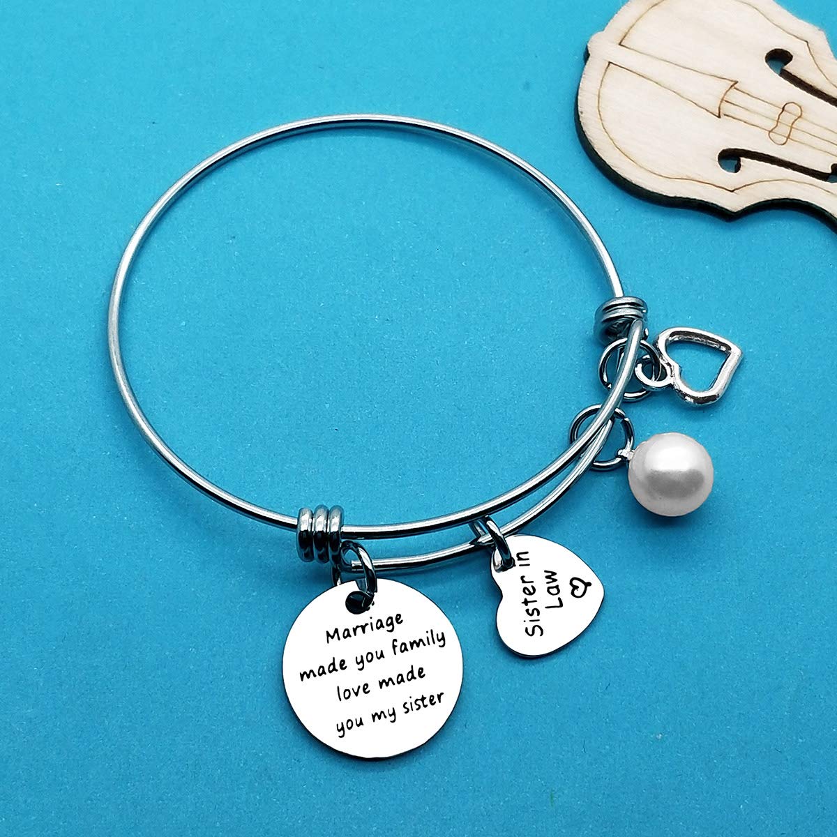 Beautiful Sister-in-Law Bracelet - Thoughtful Wedding, Christmas & Birthday Gift for Sister-in-Law - Symbol of Family Love & Bond - Perfect for Special Occasions & Everyday Wear