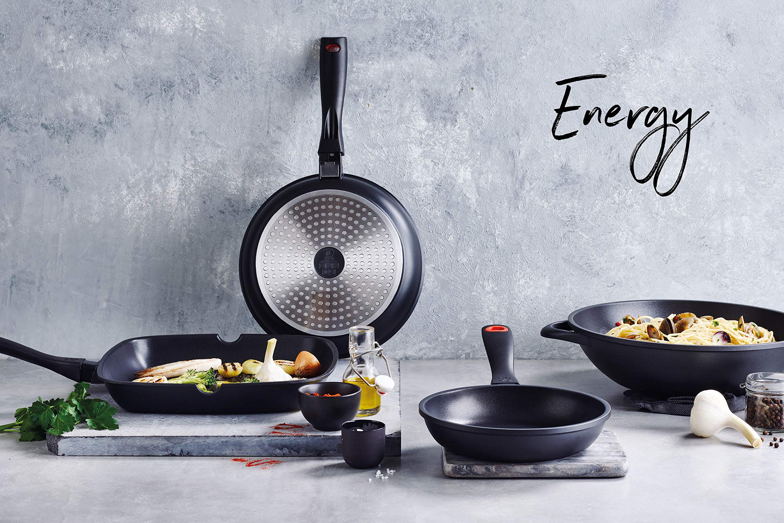 Beka 13527264 26cm Black Energy Cast Aluminum Frying Pan - Nonstick Skillet for Sauteing, Frying & Cooking Perfect Pancakes