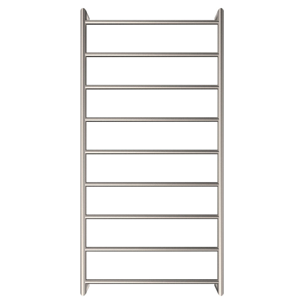Fienza 82860120BN Kaya Heated Towel Rail - 600 x 1200mm Brushed Nickel Finish - Premium Bathroom Towel Warmer for Spa, Luxury Home & Hotel Use