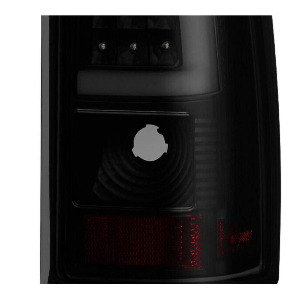 1999-2007 Chevy Silverado & GMC Sierra Smoked LED Tail Lights - Black Housing, DOT Approved, Plug & Play Installation - Perfect for Off-Roading, Truck Customization & Night Driving