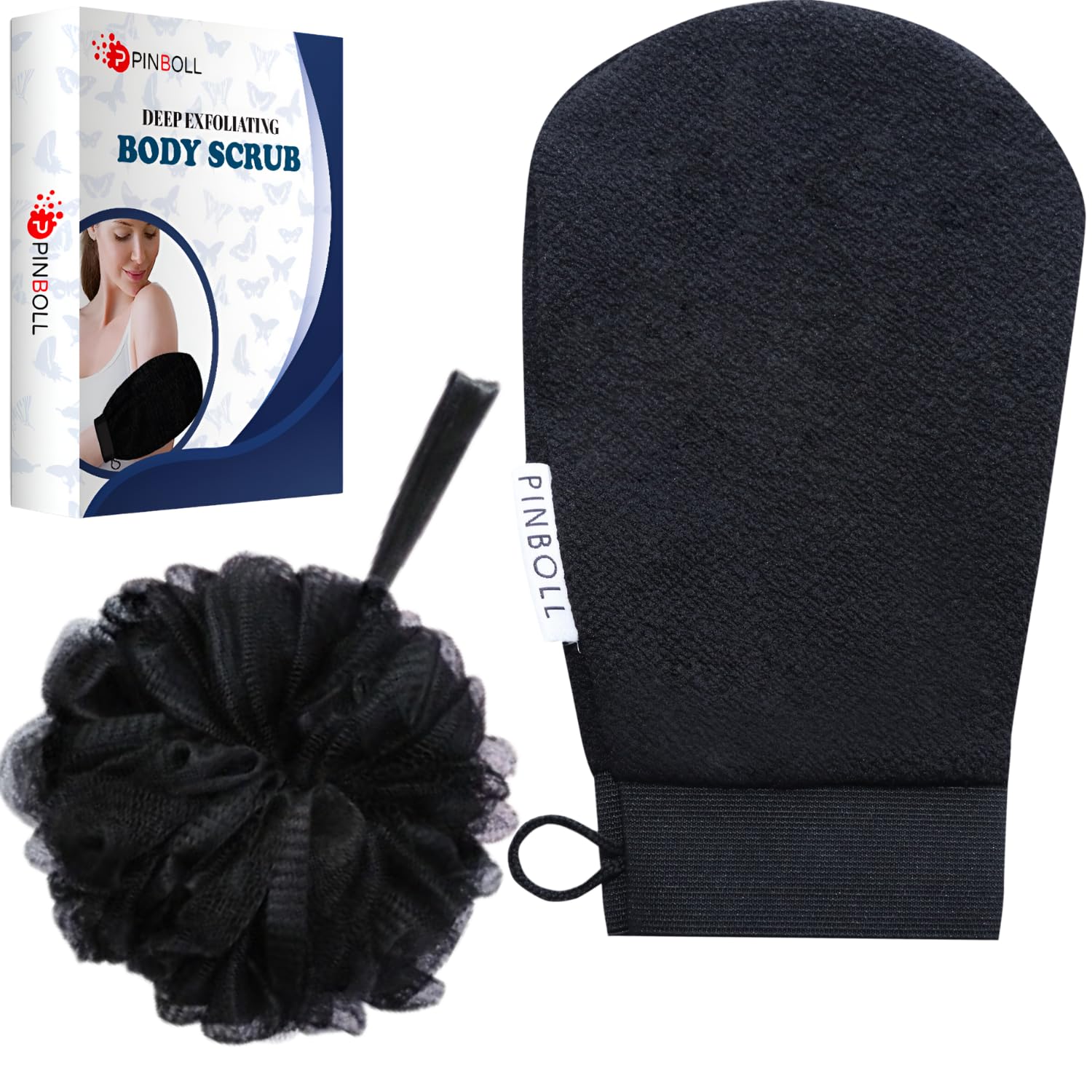 Exfoliating Gloves for Dead Skin Removal - Loofah Bath Gloves for Smooth & Even Skin | Breathable Viscose Fiber Exfoliator (2-Pack) | Ideal for Shower, Spa & Dry Brushing | Men & Women Body Scrub Gloves