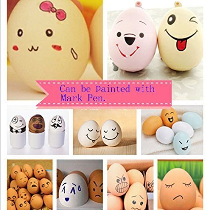 Premium Wooden Eggs - Set of 6 Natural Wooden Easter Eggs for Crafts, Decor & Easter Basket Fillers - Perfect for DIY Projects, Home Decor & Holiday Decorations