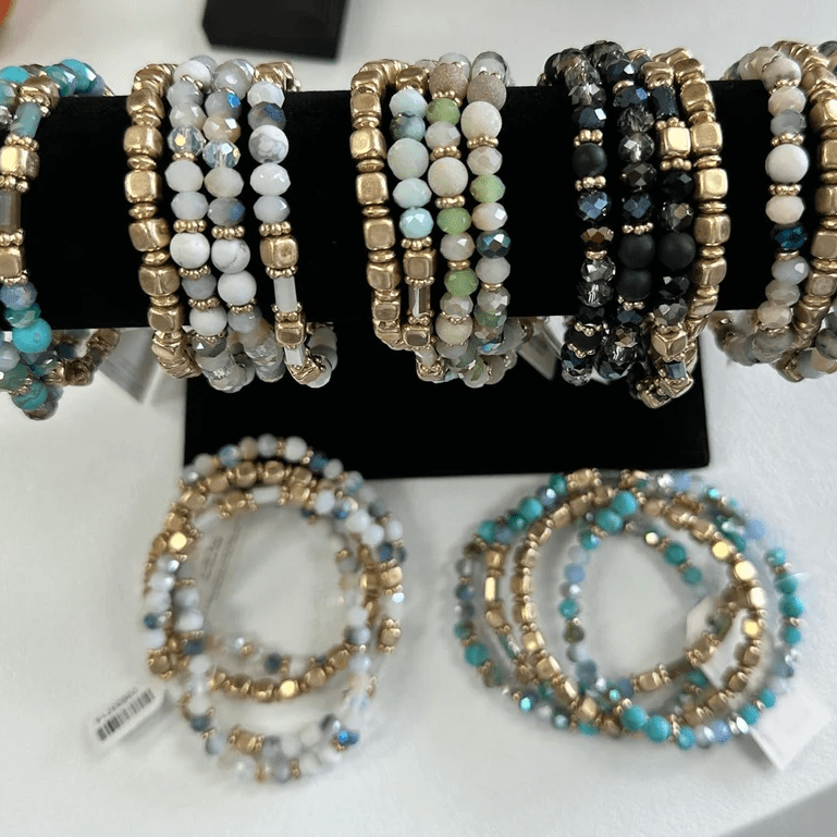 4 Piece Fashion Bracelet Set for Women - Trendy Boho Beaded Jewelry Gift for Daily Wear & Special Occasions