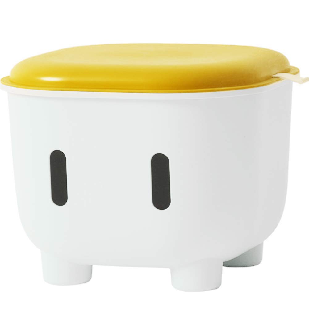 Pearlead Kids Toy Storage Bins with Lids - Multipurpose Organizer Box, Stool & Foot Rest for Boys & Girls Bedroom - White Plastic Bin Case for Toys, Books & Clothes - Perfect for Playroom, Nursery & Kids Room Organization