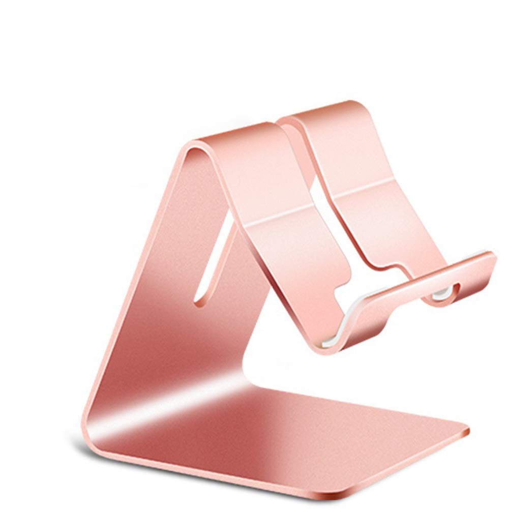 Universal Aluminum Alloy Phone Stand Holder - Adjustable Desktop Tablet Mount for iPhone, Samsung, iPad - Perfect for Office, Home, Kitchen & Video Calls