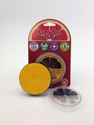 Vibrant Ruby Red Face Paint & UV Yellow Makeup - 18 ML for Halloween, Cosplay & Body Art | Safe & Long-Lasting