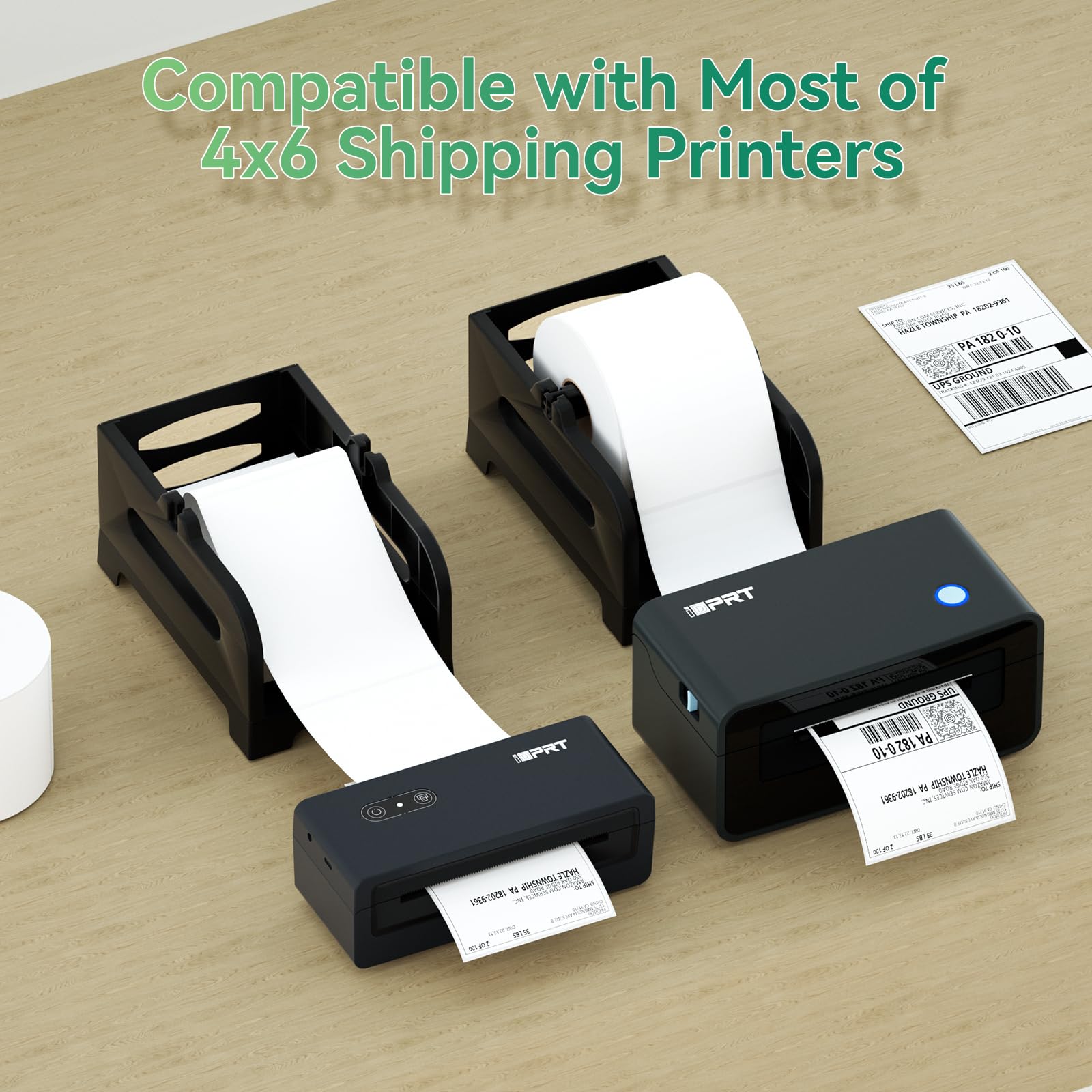 iDPRT 4x6 Thermal Shipping Labels - 500 Fan-Fold Direct Thermal Labels for Label Printers, Strong Adhesive Address Labels for Office & E-Commerce | Perfect for USPS, UPS, FedEx & Amazon FBA Shipments