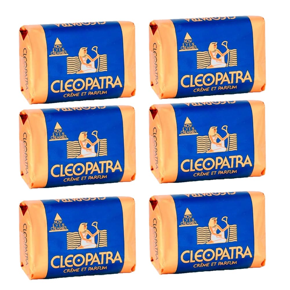 RSINC SOAP - Cleopatra Beauty Cream Soap Pack 6x120g for Radiant Skin | Queen's Essence Royal Silk Soap with Golden Glow | Luxurious Bath & Body Care Gift Set | Perfect for Spa Day, Self-Care Routine & Royal Pampering Experience