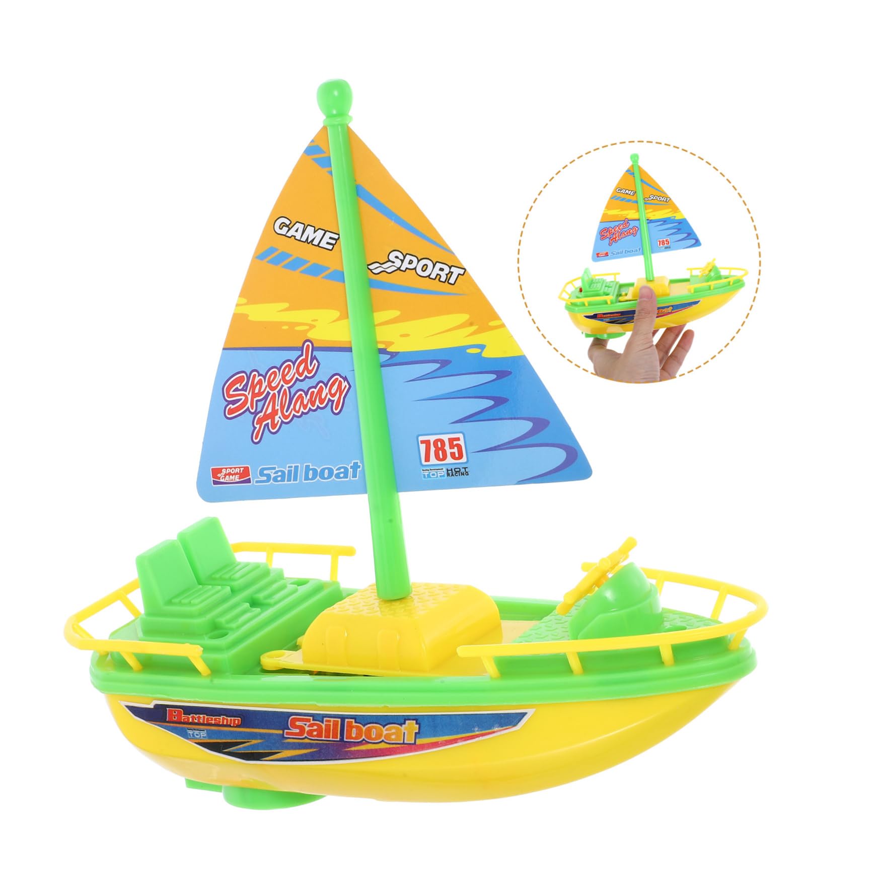 LALADEFIEE Bath Speed Boat Toy - Fun Water Play & Bathtub Toys for Babies & Toddlers - Durable Plastic Bathroom Toy for Kids - Perfect for Pool, Beach & Indoor Water Play