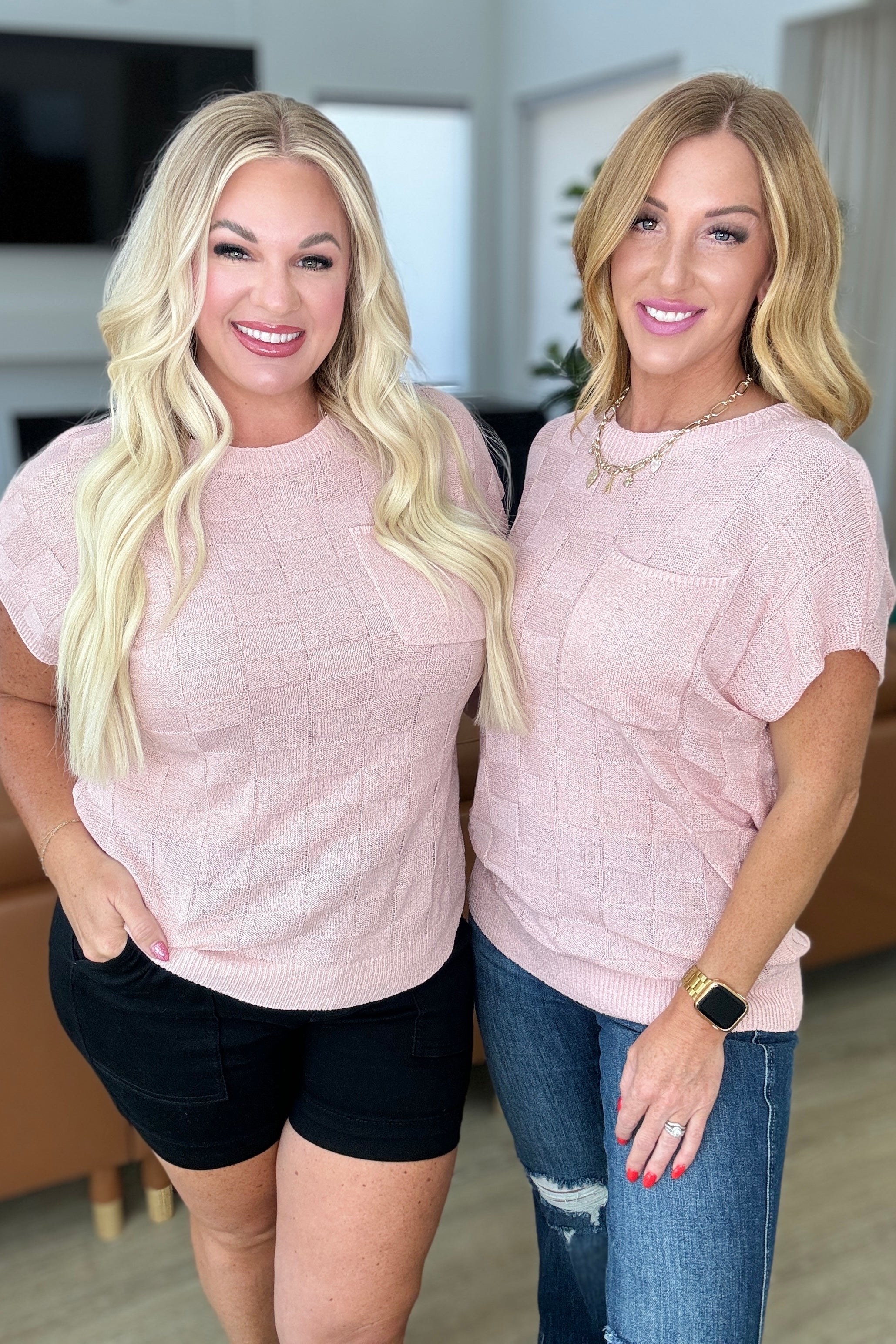 Checkmate Cap Sleeve Sweater for Women - Stylish Knit Top for Casual Wear, Office & Date Nights | Soft Comfortable Pullover