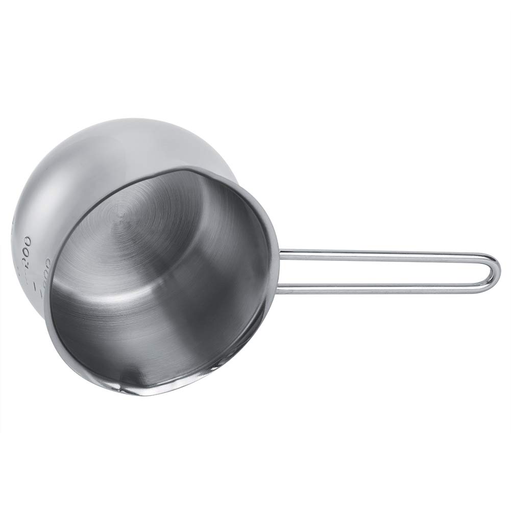 Premium Stainless Steel Milk Pot with Dual Pour Spouts - Butter, Cheese & Chocolate Melting Pot for Kitchen, Coffee Warmer & Small Saucepan - Perfect for Baking, Cooking & Melting Chocolate, Butter - Ideal for Home Chefs & Coffee Lovers