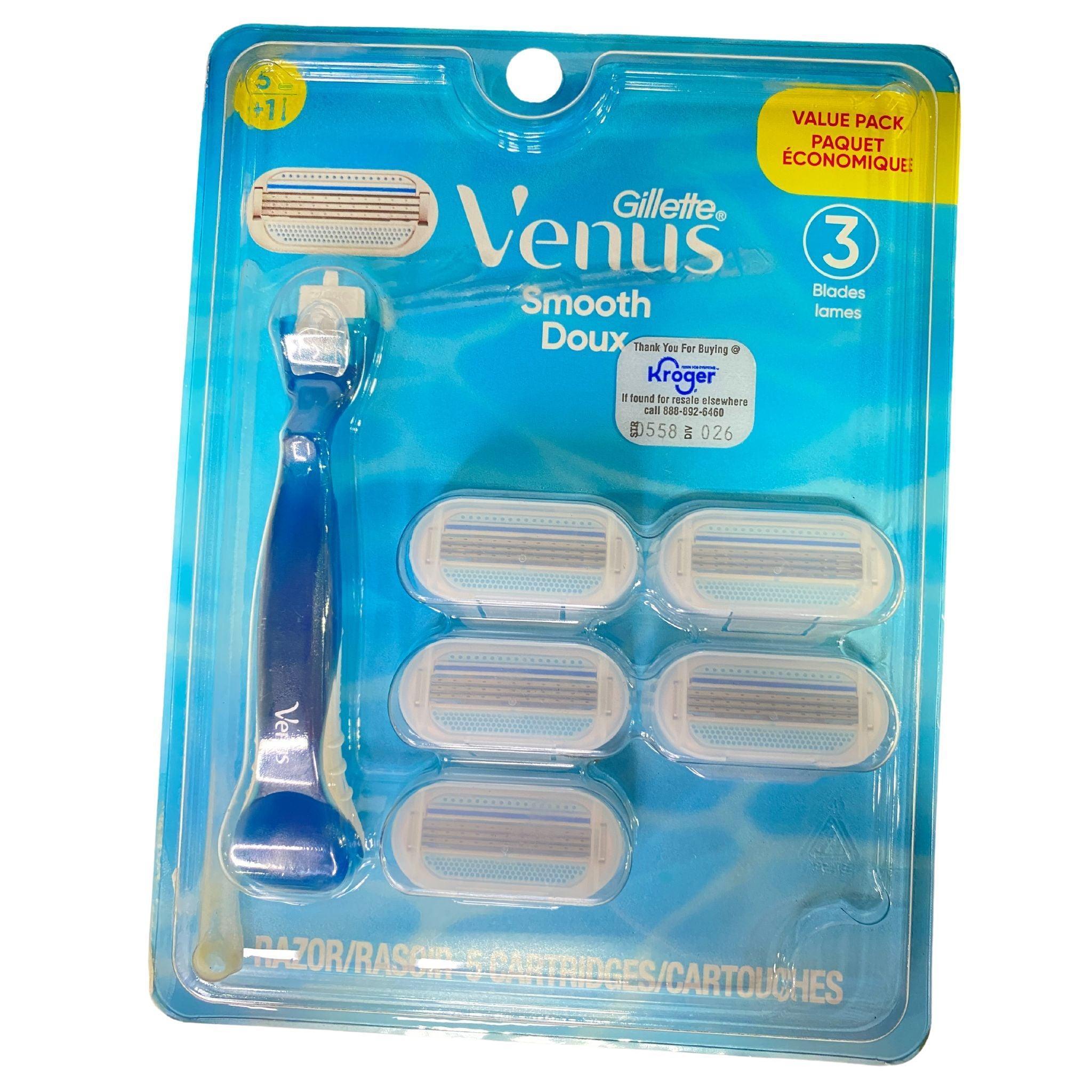 Gillette Venus Smooth Doux Mix Women's Razor & 28 Cartridges Refills - Silky Smooth Shaving for Legs, Underarms & Bikini Line - Perfect for Travel & Daily Shaving Routine