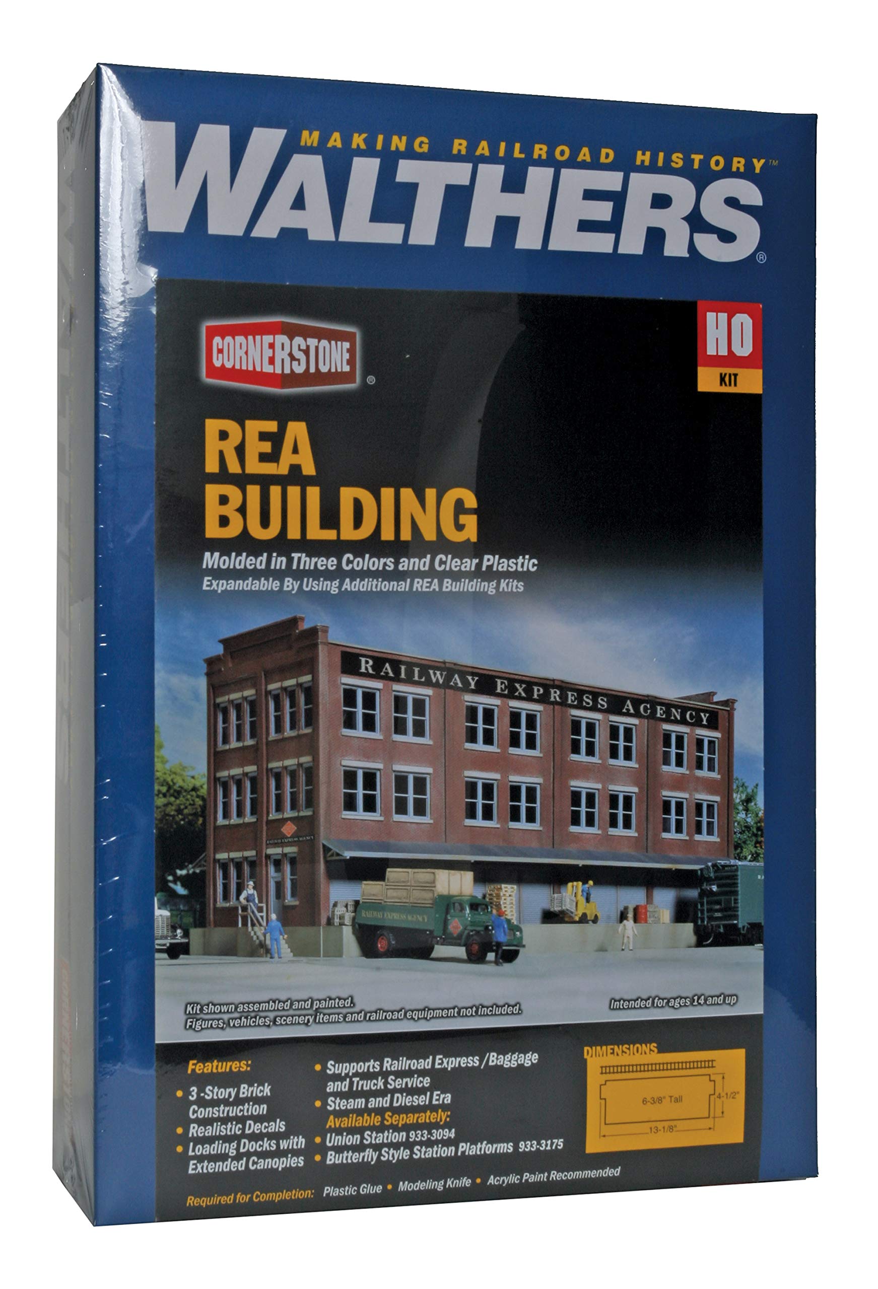 Walthers Cornerstone Series HO Scale Railway Express Agency (REA) Transfer Building Kit - 8