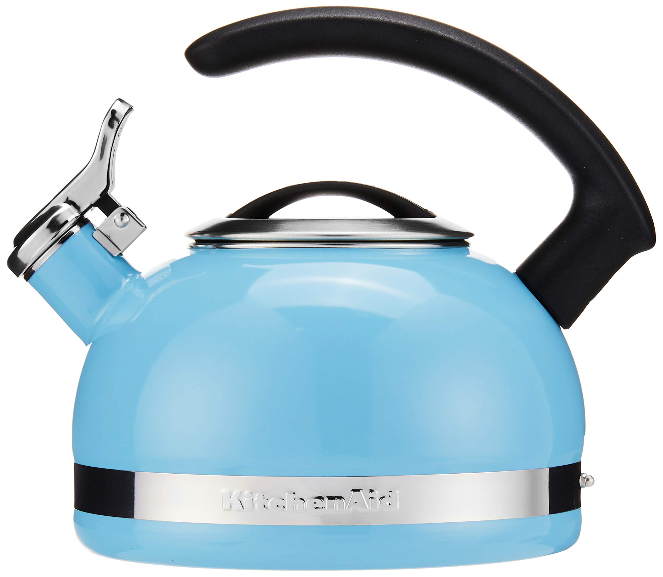 KitchenAid 2.0-Quart Stainless Steel Electric Kettle with C-Shaped Handle & Trim Band - Cameo Blue - Perfect for Tea, Coffee & Hot Water in Home or Office