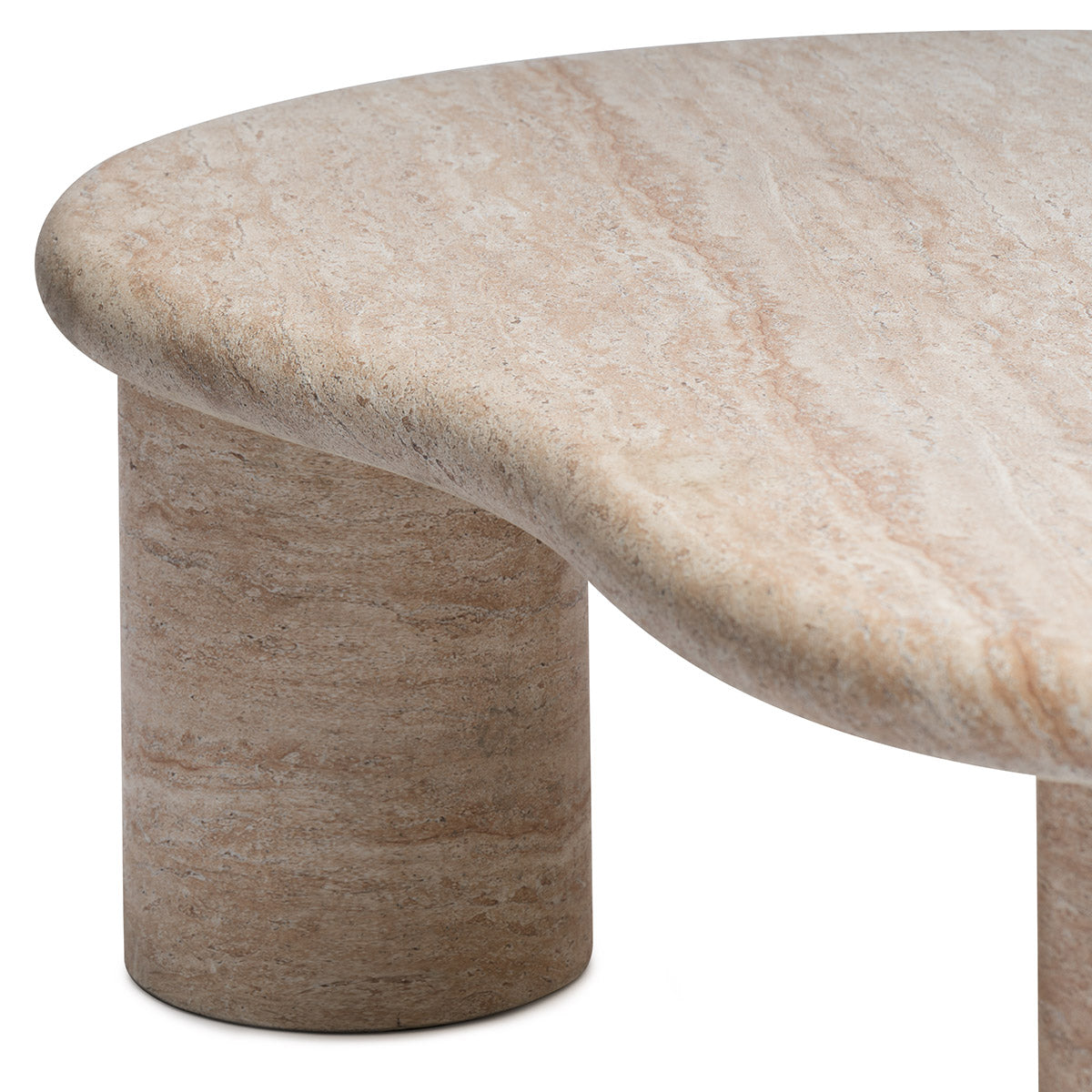 Azzurra Modern Travertine Coffee Table - Elegant Living Room Centerpiece for Home Decor & Entertaining