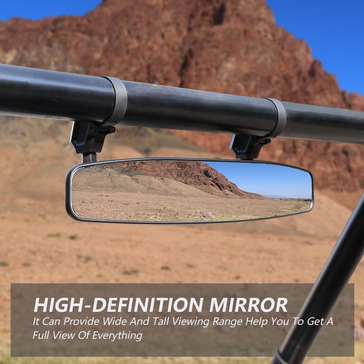 2023 Universal UTV Mirrors - Aluminum Alloy Rear View Mirrors for 1.5