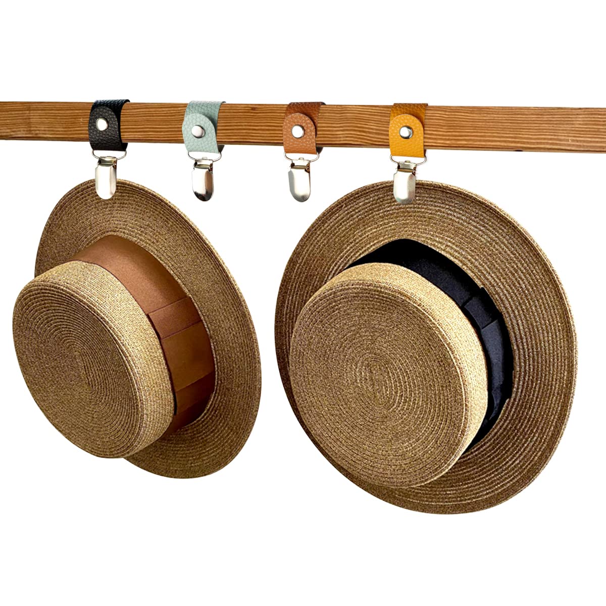 Durable PU Leather Hat Clip for Travel Bags & Luggage - Adjustable Duckbill Hat Holder for Outdoor Adventures, Hiking & Beach Trips - Secure Hat Attachment for Backpacks, Suitcases & Gear