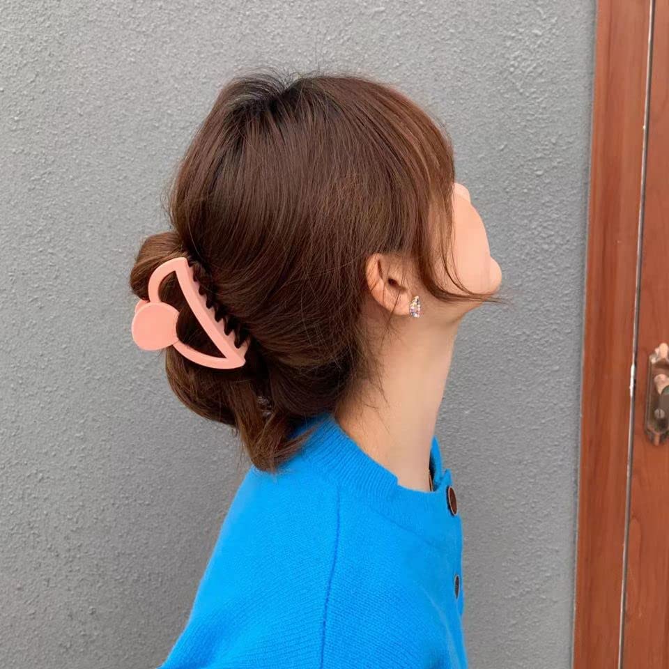 4pcs Non-Slip Matte Hair Claw Clips for Women & Girls - 3.5 Inch Large Hair Clips for Thick or Thin Hair - Perfect for Work, School, Gym & Everyday Styling
