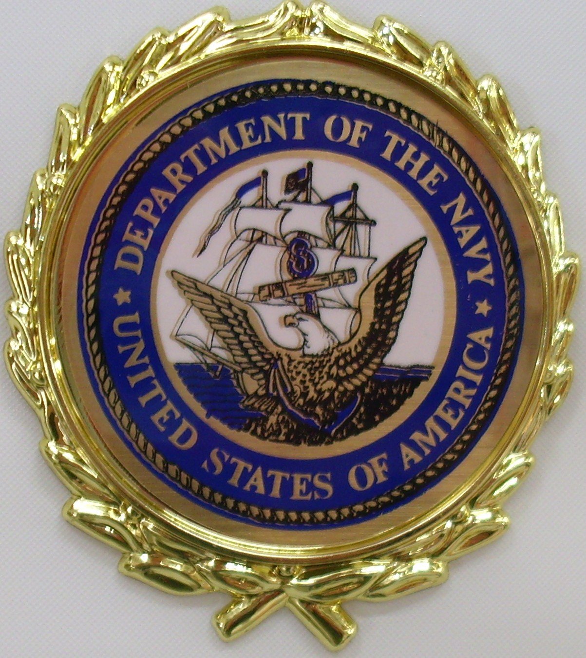 Military Medal and 3x5 Flag Display Case with Navy Emblem - Blue Velvet Shadow Box for Veterans, Military Collectors, and Patriotic Home Decor | Perfect for Wall Mounting and Memorial Displays