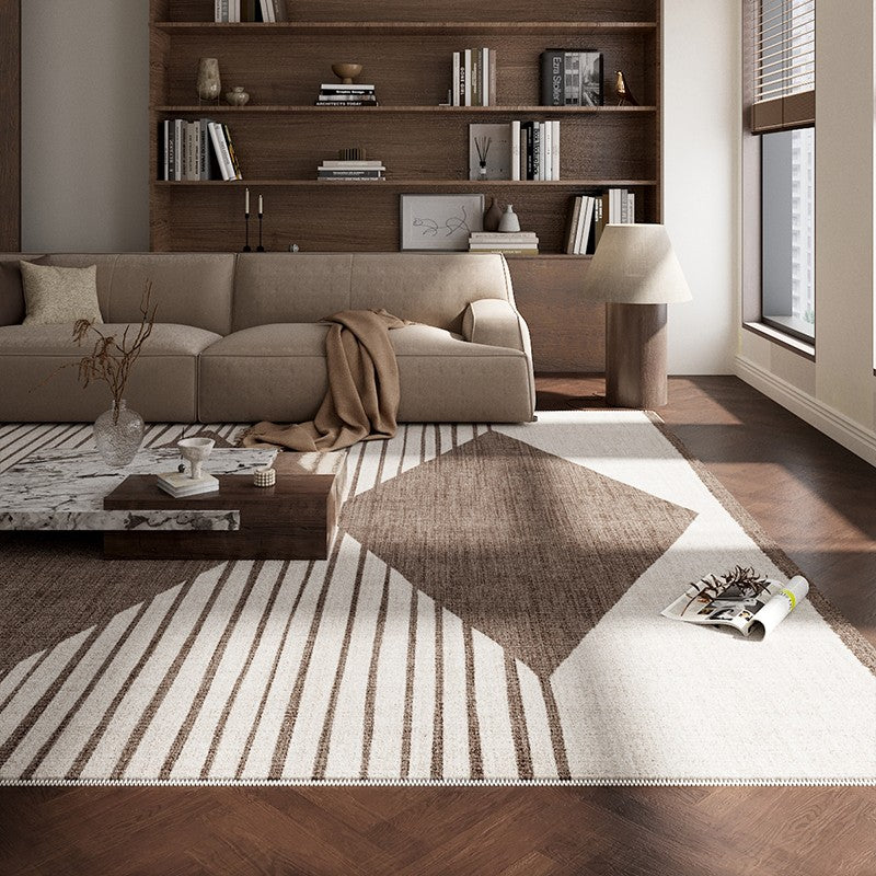 Stylish Modern Geometric Rugs for Dining Room, Bedroom & Living Room - Mid Century Contemporary Design for Home Decor - Perfect for Boho, Farmhouse & Minimalist Interior Styles