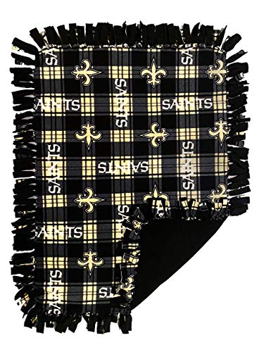 No-Sew Fleece Blanket for Football Fans - Double Sided NFL Team Blanket (Packers, Saints, Steelers) - Soft Stadium Throw for Home, Office & Game Day Comfort