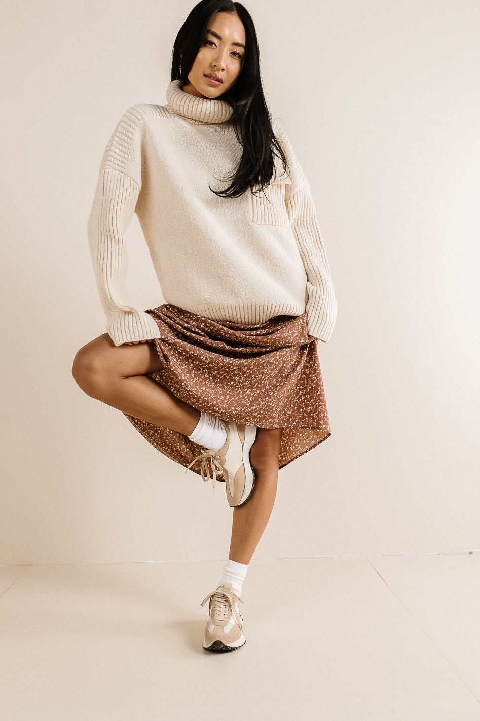 Lilah Women's Turtleneck Sweater - Soft Winter Knit Pullover for Casual & Office Wear | Final Sale