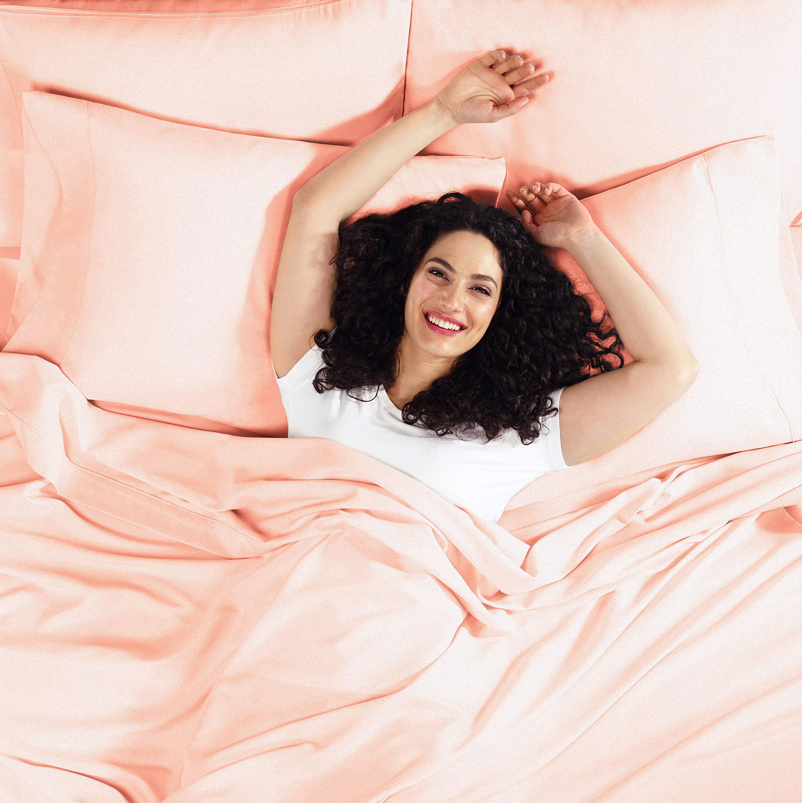 Empyrean Soft Queen Size Pillowcases Set of 4 - Standard Size Bedding Pillow Covers in Misty Rose - Perfect for Bedroom, Guest Room, and Hotel Decor