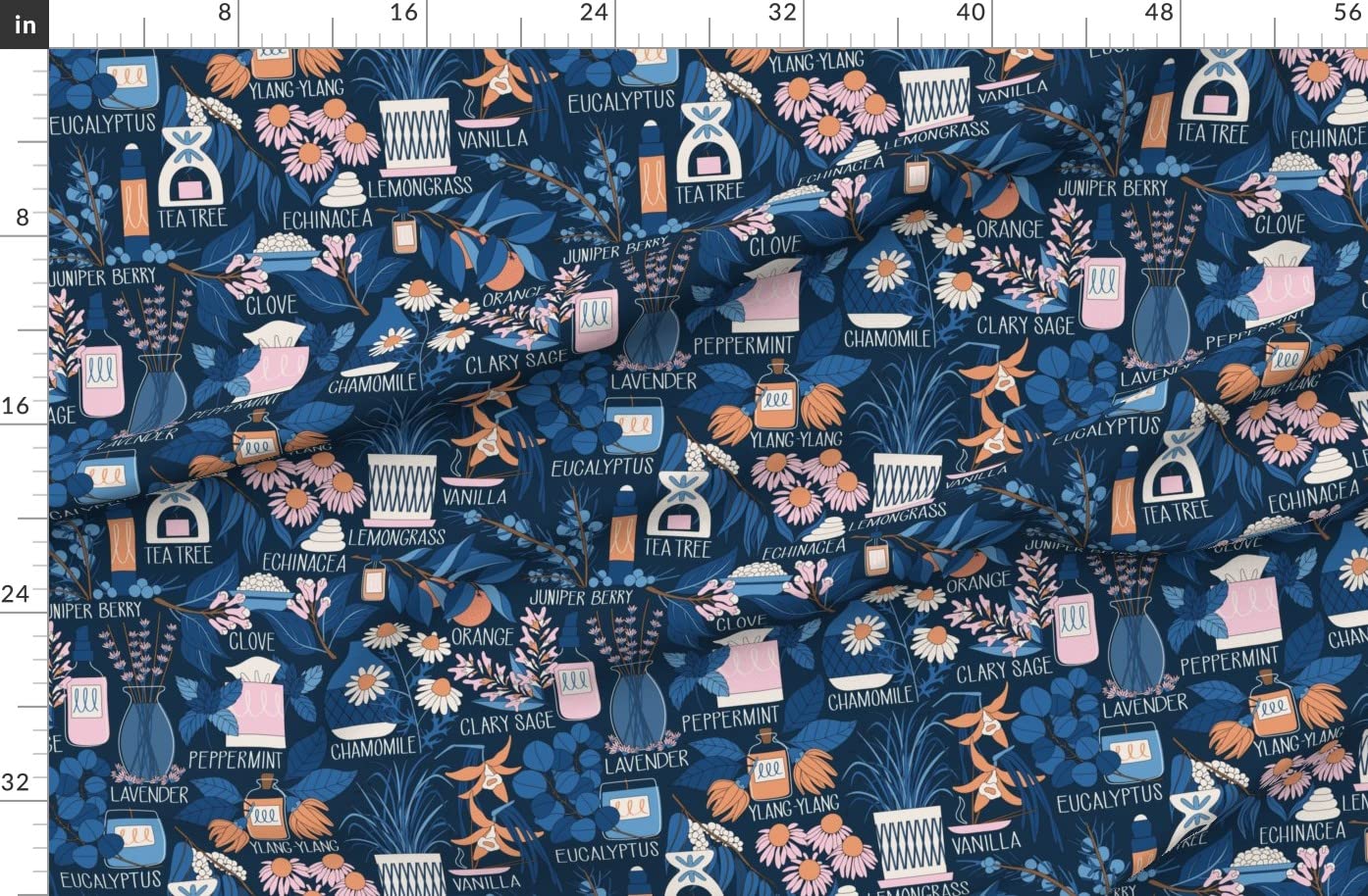 Pink Blue Orange Kitchen Print Fleece Fabric by The Yard - Soft & Durable for Sewing Blankets, Loungewear, DIY No-Sew Projects - Perfect for Home Decor, Baby Clothes & Crafting