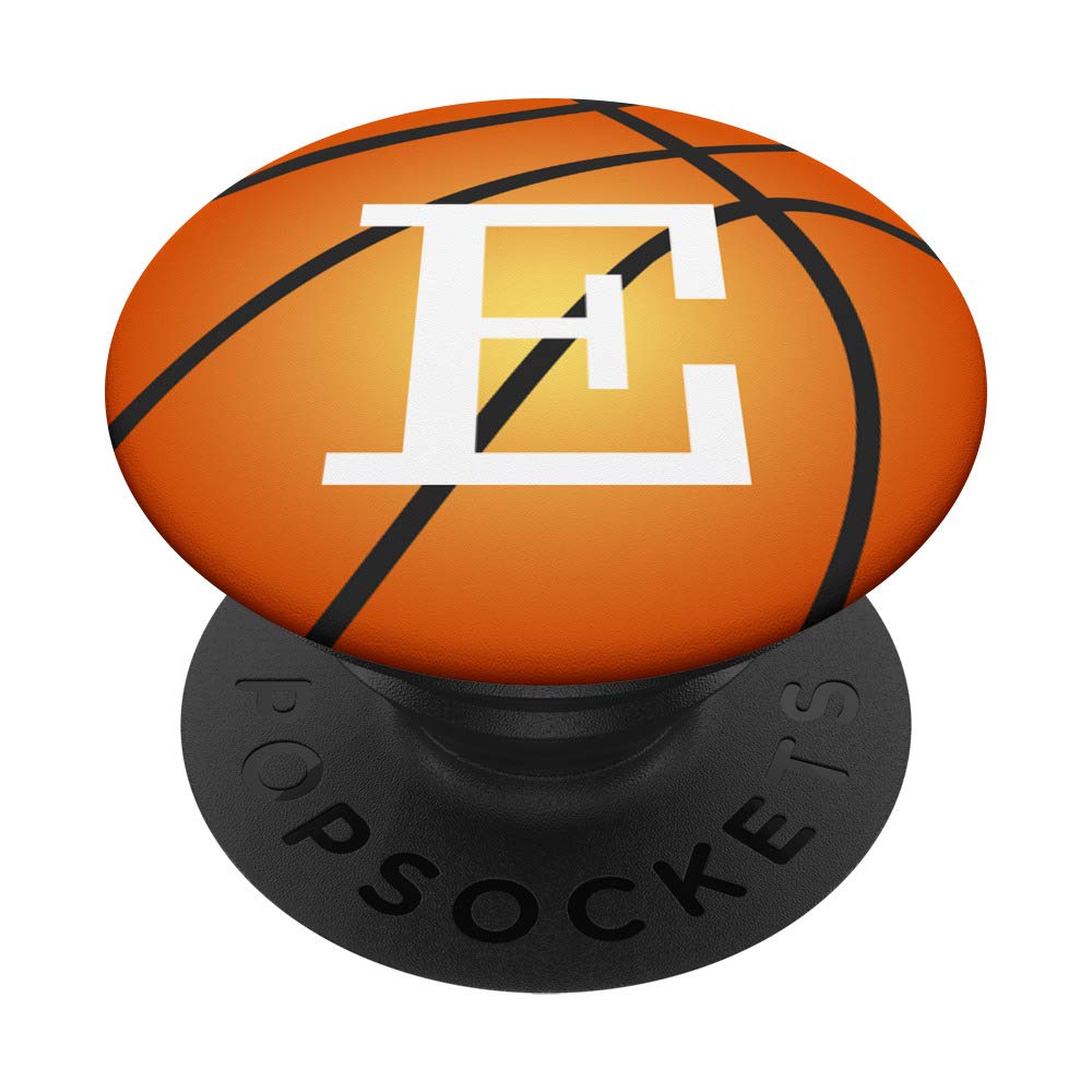 Personalized Basketball Phone Grip with Letter Initial - Anti-Slip Phone Holder for iPhone & Android - Perfect for Sports Fans, Gym & Outdoor Activities