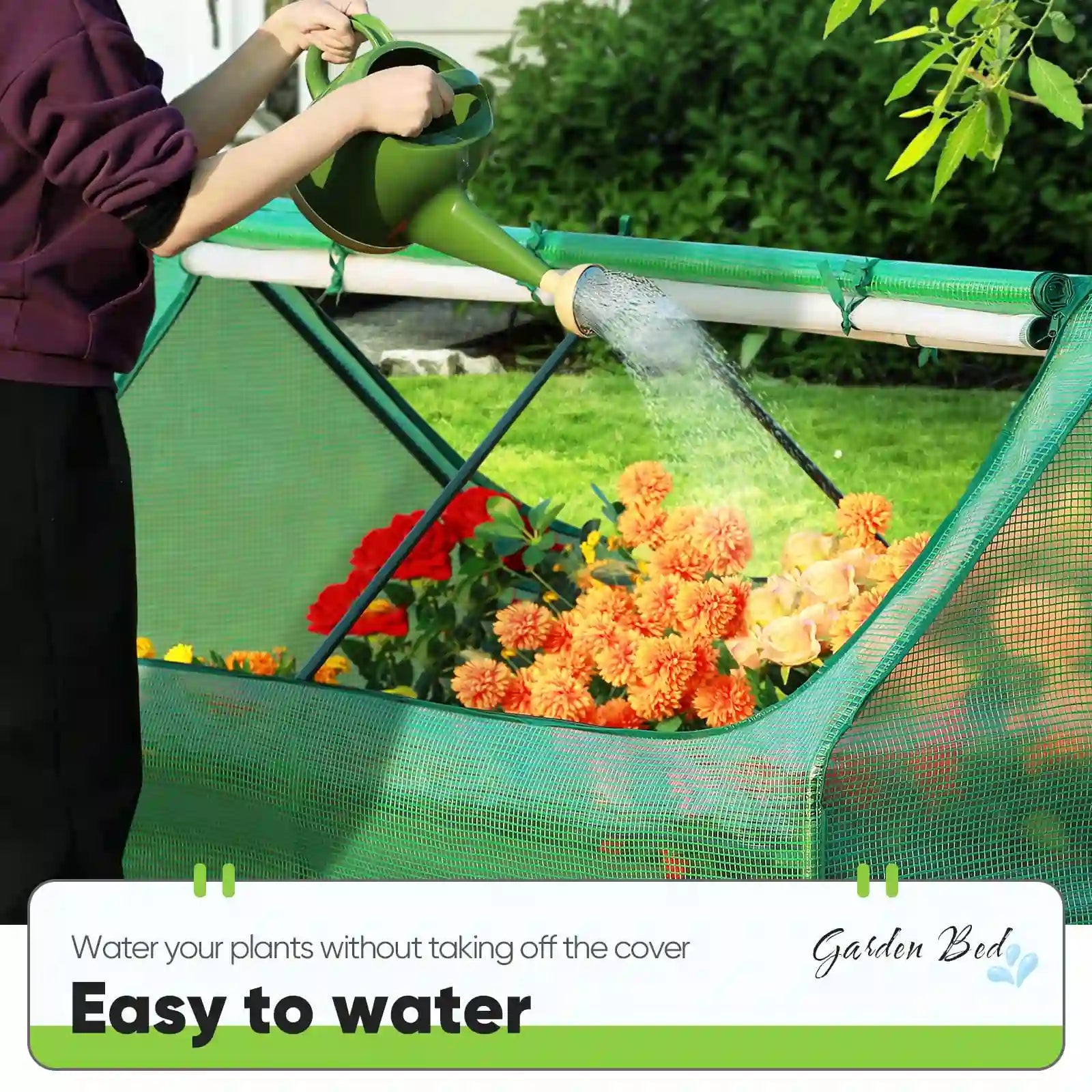 6' x 3' x 2' Galvanized Steel Raised Garden Bed with Cover - Durable Outdoor Planter Box for Vegetables, Flowers & Herbs - Perfect for Backyard, Patio & Urban Gardening