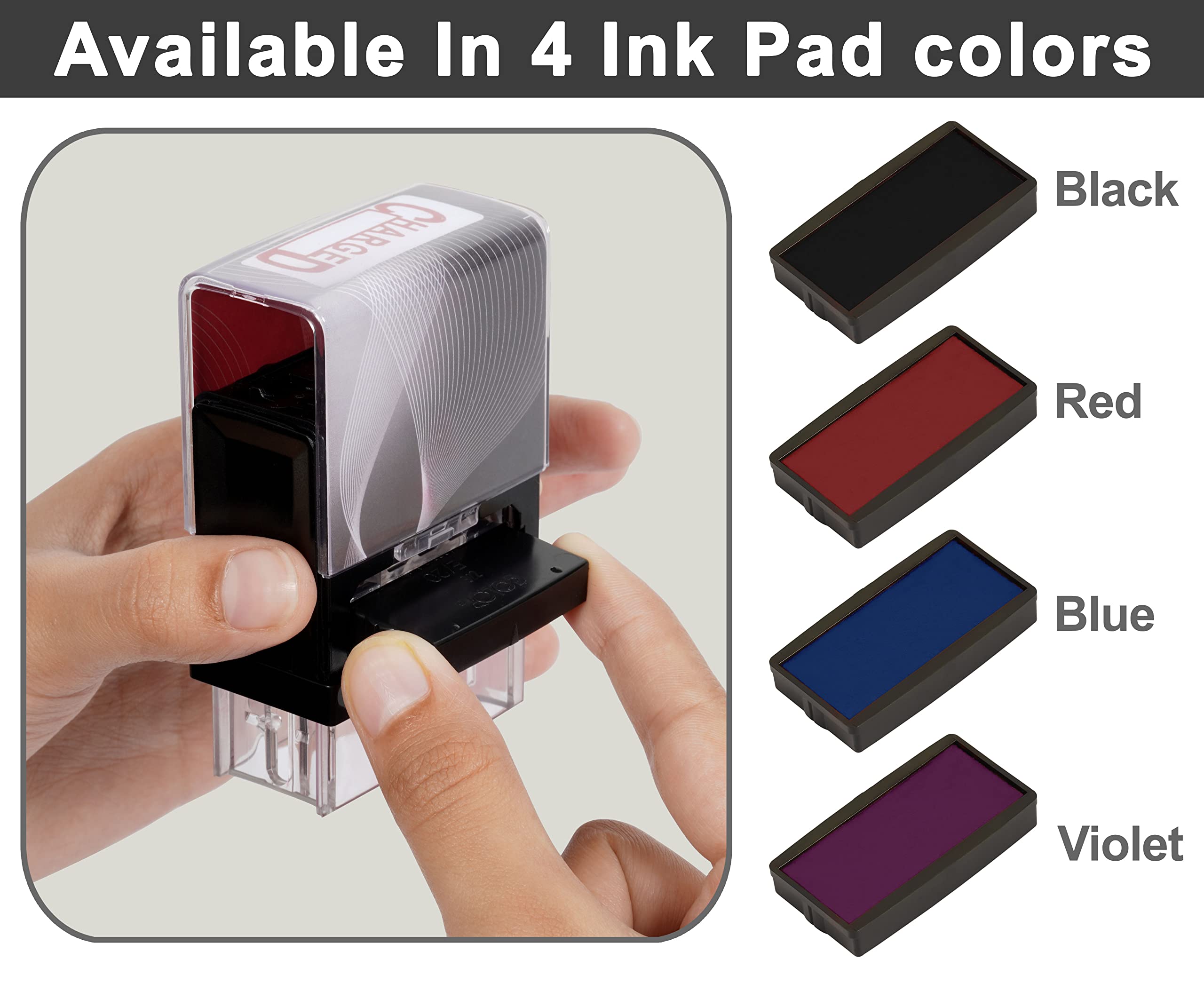 Custom Self-Inking Rubber Stamp with Black Ink - Personalized Office Stamp for Documents, Certificates & Business Use - Colop Brand Stamper for Professional & Home Office Needs