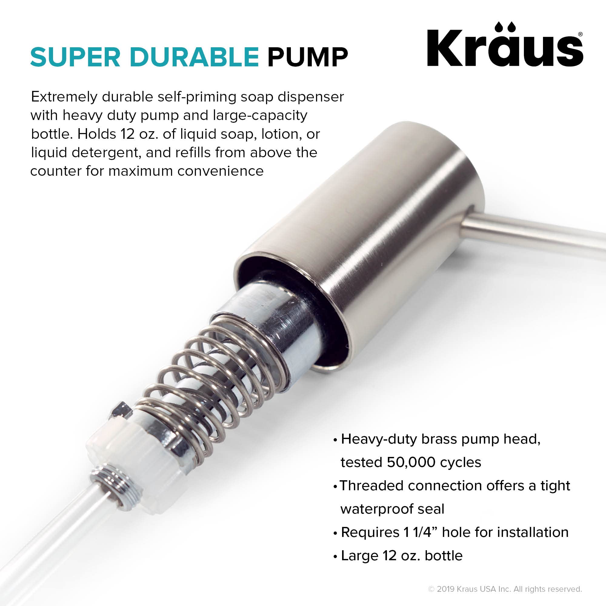 KRAUS Brushed Gold Kitchen Soap and Lotion Dispenser - Premium Touchless Automatic Liquid Soap Dispenser for Bathroom & Kitchen, KSD-41BG | Perfect for Modern Homes & Commercial Spaces