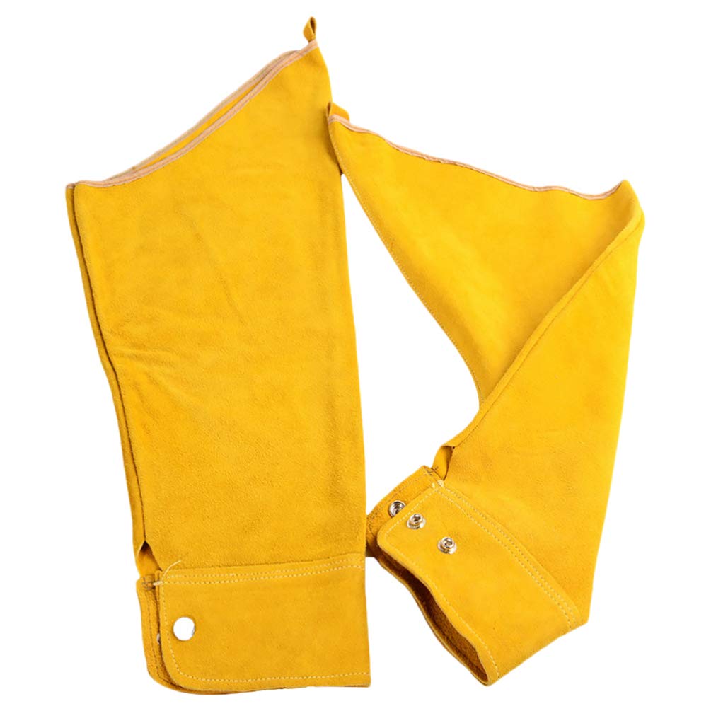 Scicalife Heat Resistant Leather Welding Arm Sleeves - 1 Pair with Elastic Cuffs for Safety & Spark Protection | Durable Work Arm Guards for Welding, Forging & Metalworking | Ideal for Industrial, DIY & Construction Use