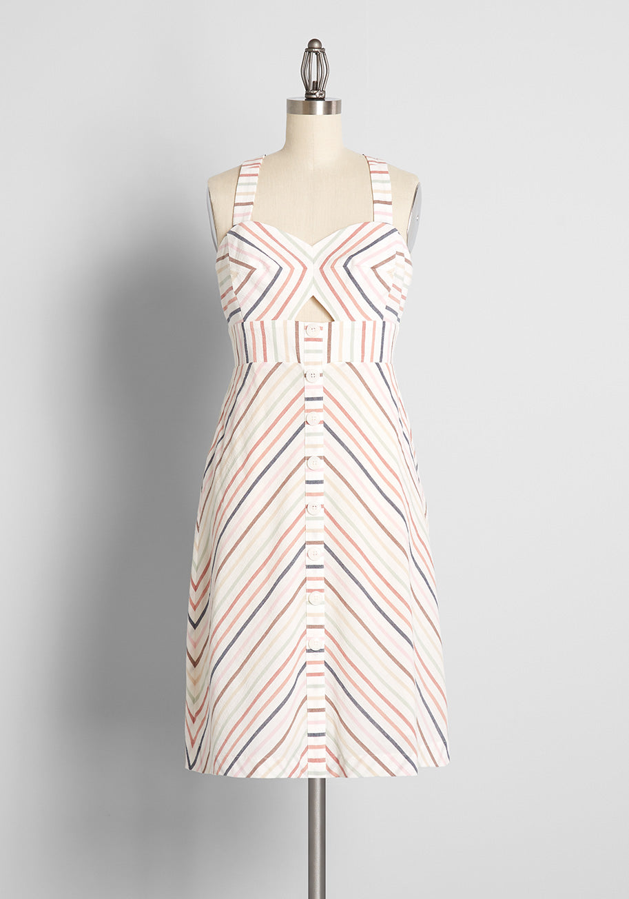 Elegant Fit and Flare Sunset Cruise Dress - Perfect for Beach Vacations, Summer Parties & Evening Events