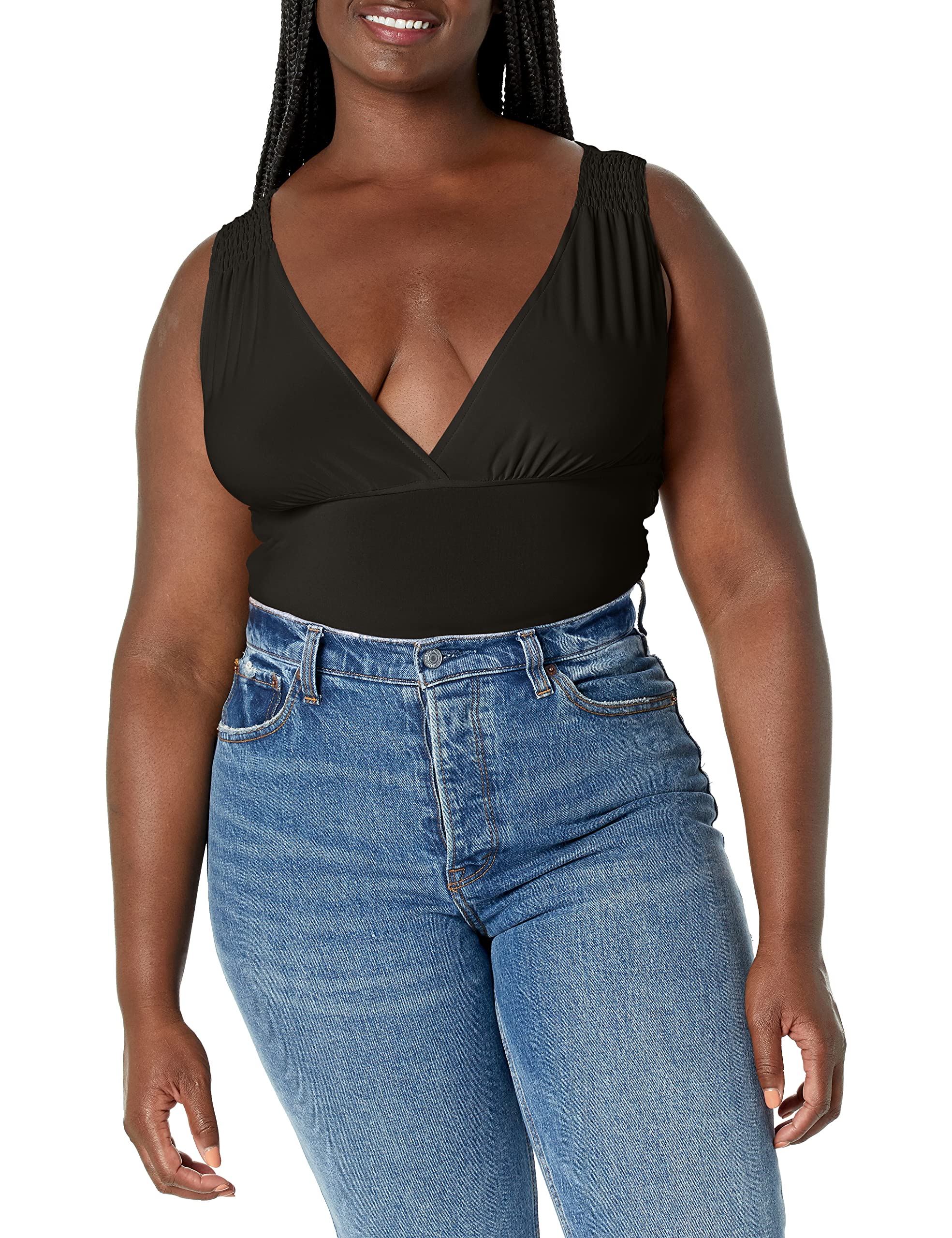 Norma Kamali Women's Tara Bodysuit - Stretchy One-Piece Jumpsuit for Yoga, Lounge & Layering | Comfortable & Stylish Bodysuit for Everyday Wear